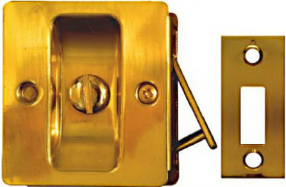 National Hardware® N216-077 Pocket Door Locking Latch, Solid Brass