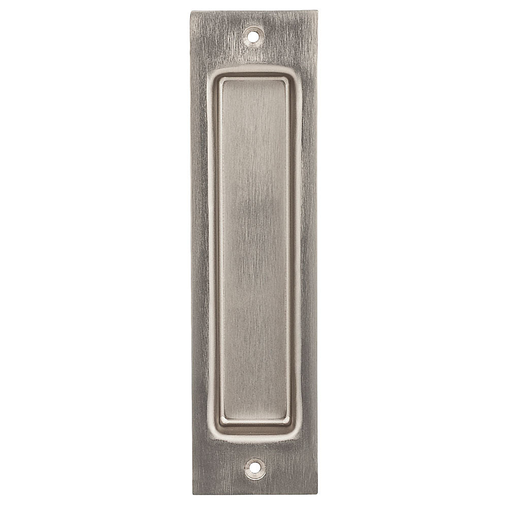 National Hardware® N187-024 Satin Nickel Flush Pull with Fasteners, Steel, 8"