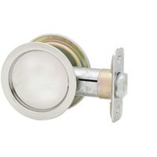 Kwikset 33426DROUNDPOCKET Door Lock Round Pocket, Satin Chrome