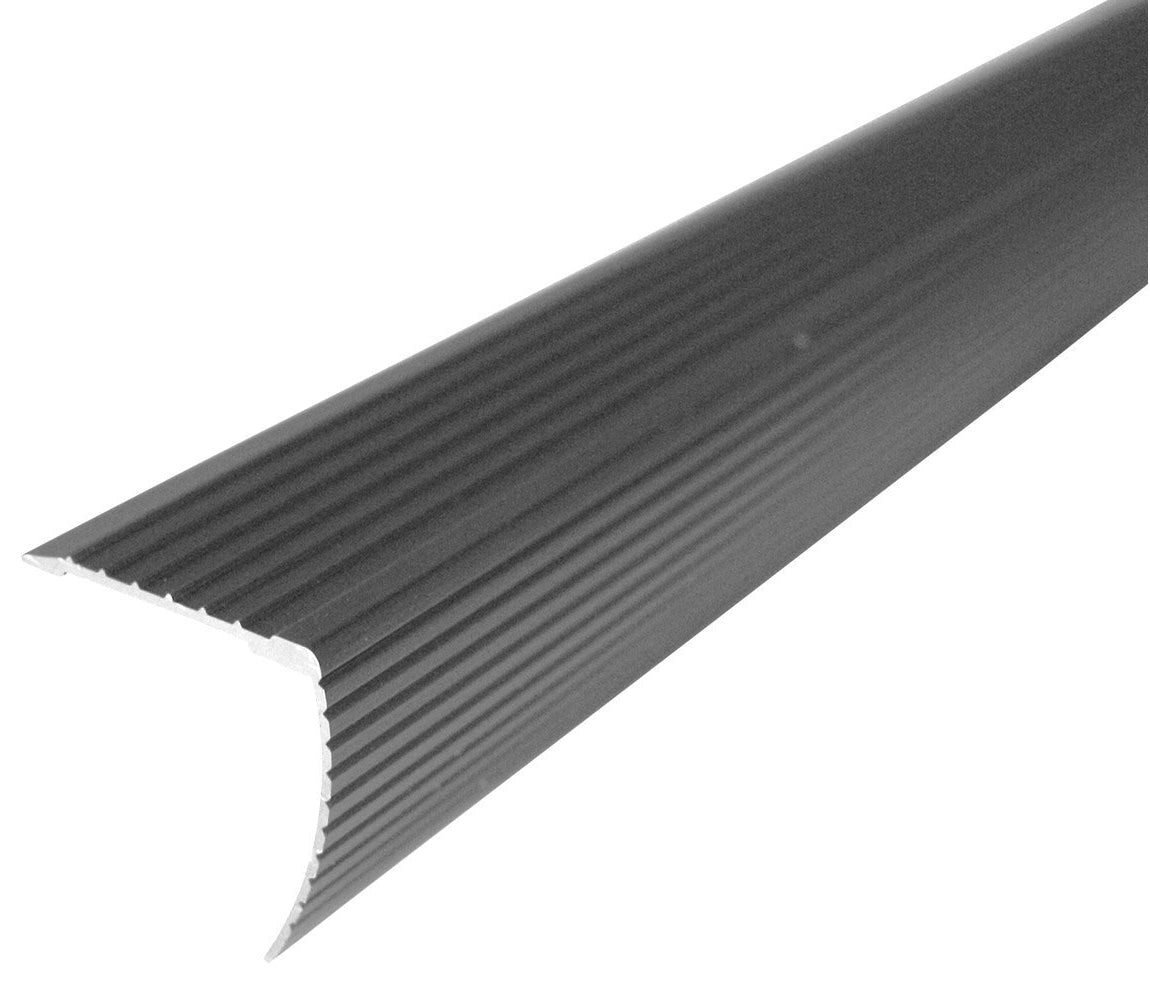 M-D Building 43310 Fluted Stair Edge, Metallic, 1.125" H x 1.22" W x 36" D