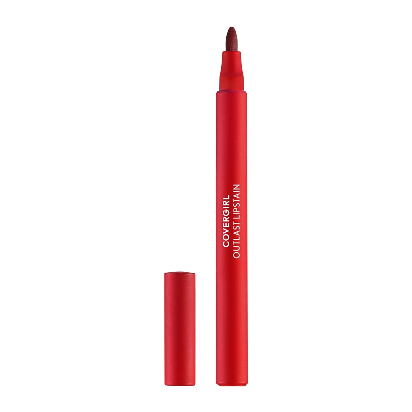 COVERGIRL Outlast, 55 Atomic Love, Lipstain, Smooth Application, Precise Pen-Like Tip, Transfer-Proof, Satin Stained Finish, Vegan Formula, 0.06oz