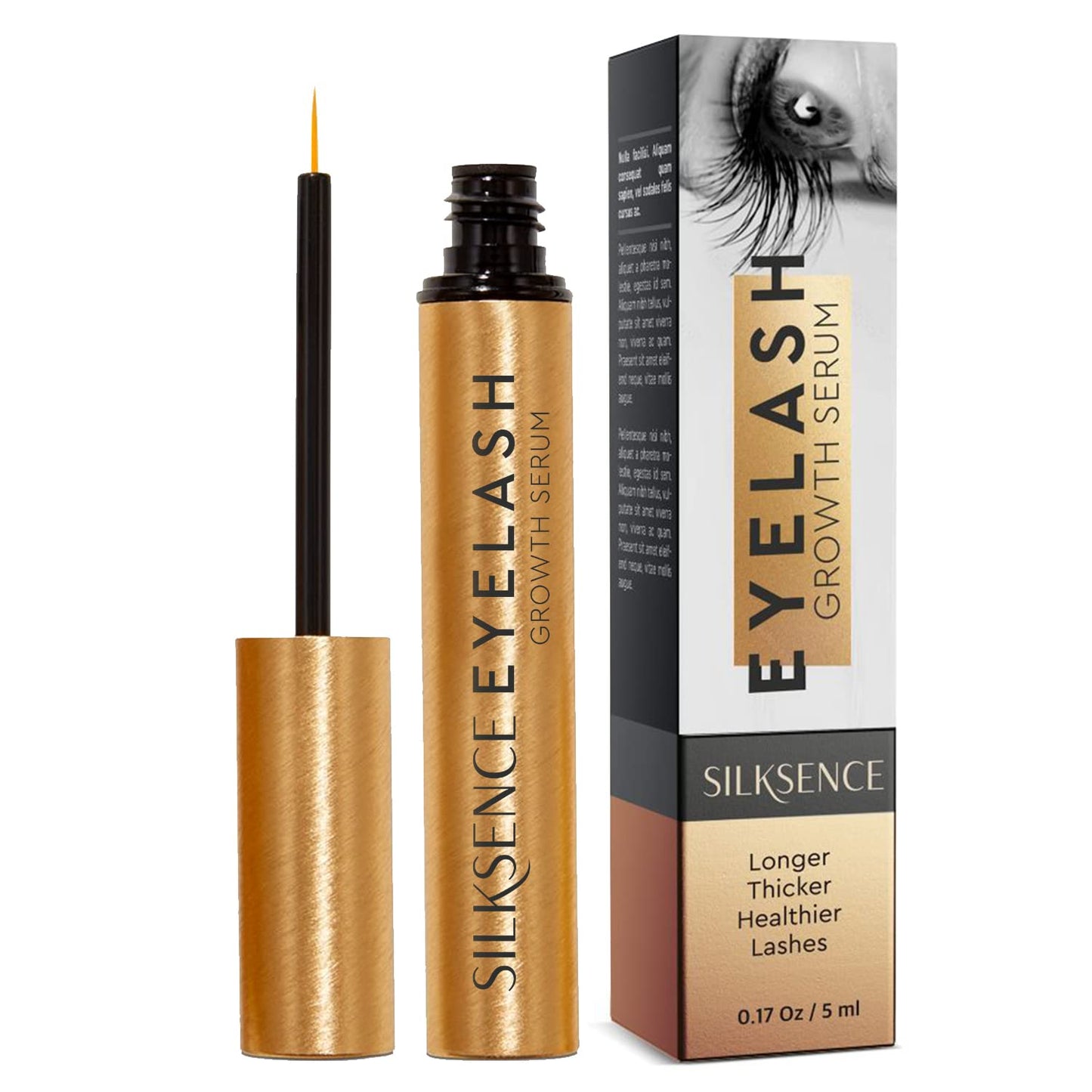 Upgraded Lash Serum for Eyelash Growth: Premium 5 ML Eyelash Serum with Advanced Eyelash Enhancing Formula - Longer Fuller Thicker Enhancer and Natural Looking Lashes