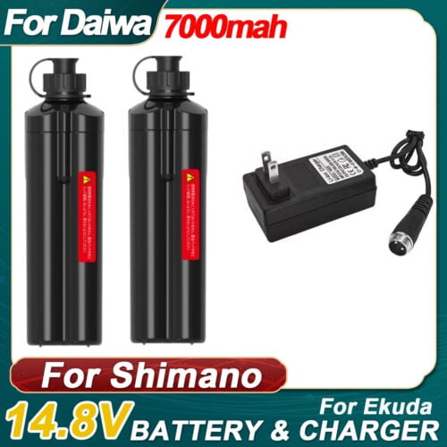 7000mAh For Daiwa Electric Fishing Reel 2XBattery+Charger Tanacom 1000 LB 200J