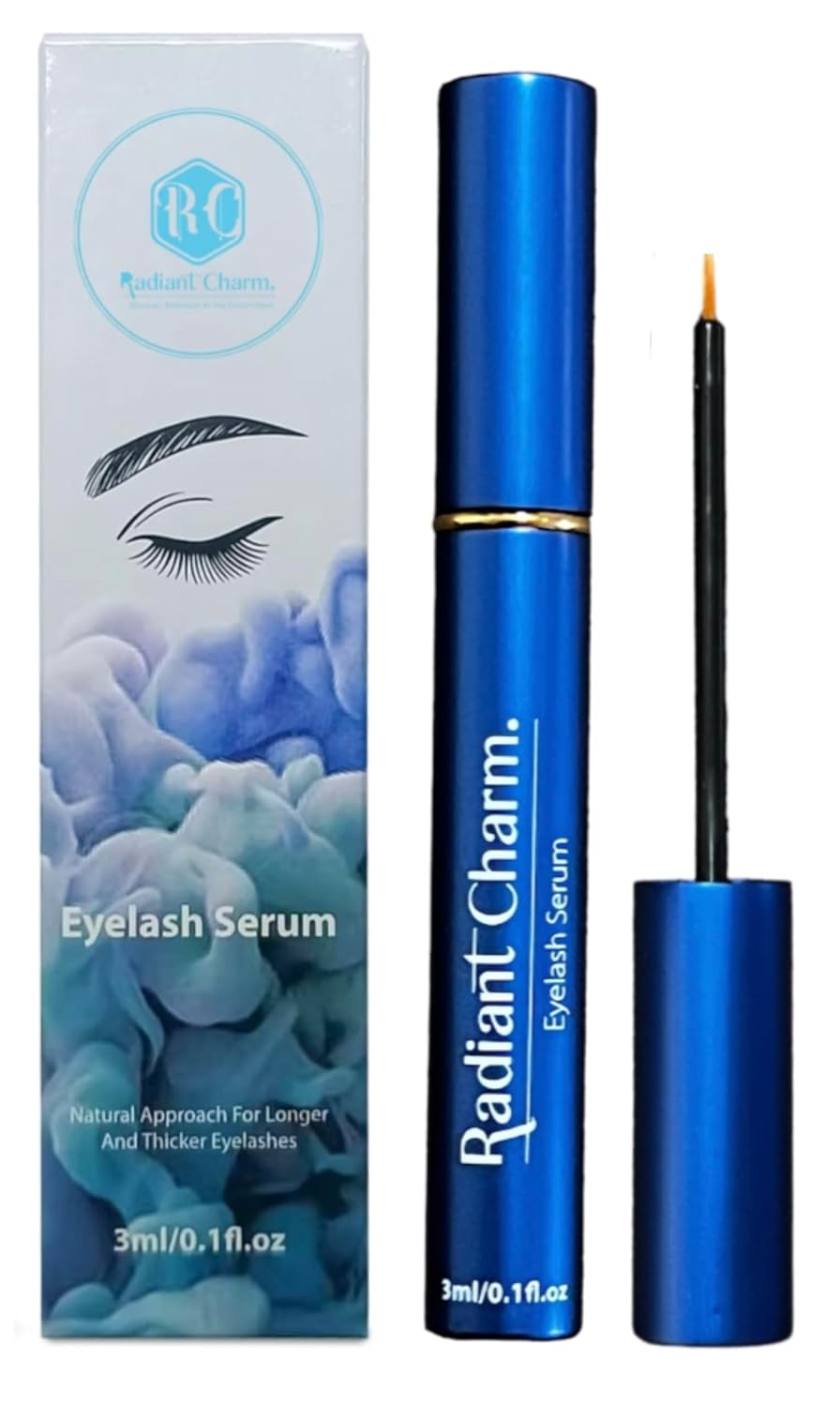 RadiantCharm Eyelash Growth Serum | 100% Natural Non-Irritating Ingredients | Unleash the Power of Luscious Lashes with Our Eyelash Growth Serum. Vegan Friendly