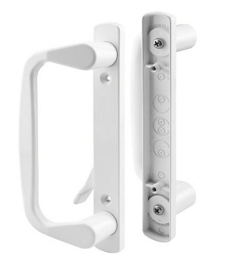 Prime Line C 1178 Sliding Door Handle Set, Decorative, White