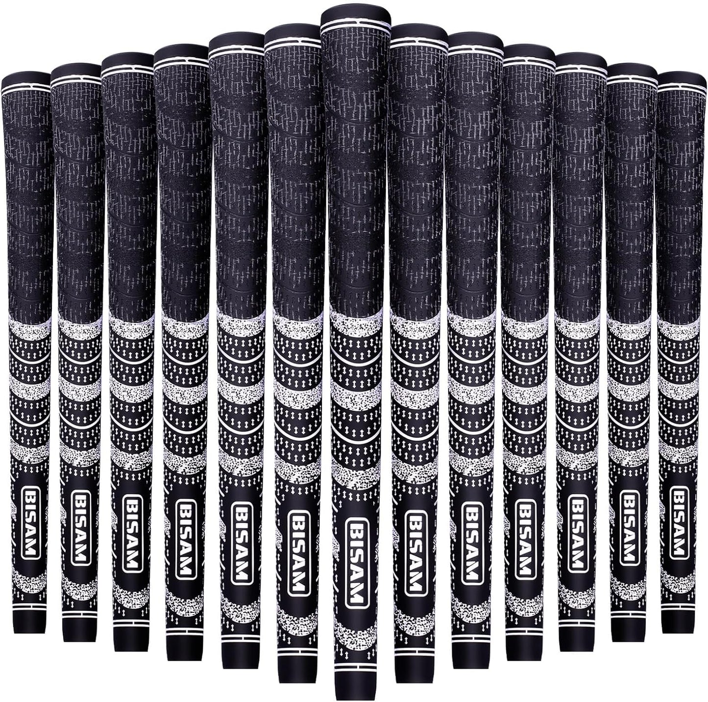 BISAM Ⅲ Cotton Thread Golf Grips, All Weather Control, Golf Grips Set of 13, Anti-Slip Rubber Golf Club Grips, Hybrid Golf Club Grips
