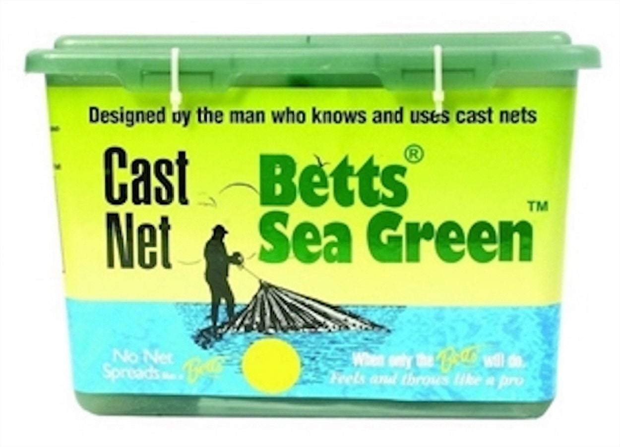 Betts 14-6 Sea Green Mono Cast Net 6' 5/8' Mesh 1.2Lb Lead per Ft