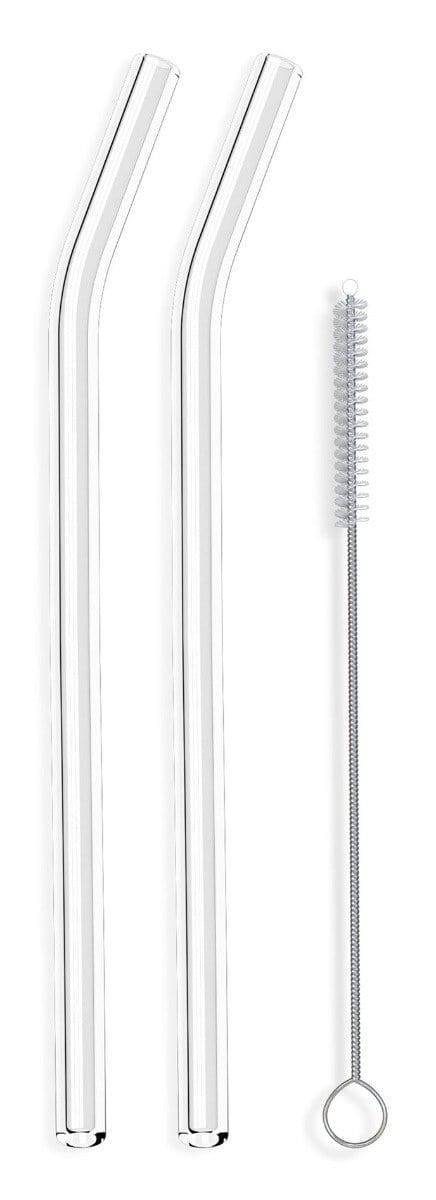 Enviro Glass Straw 12 mm x 8" Bent Combo
