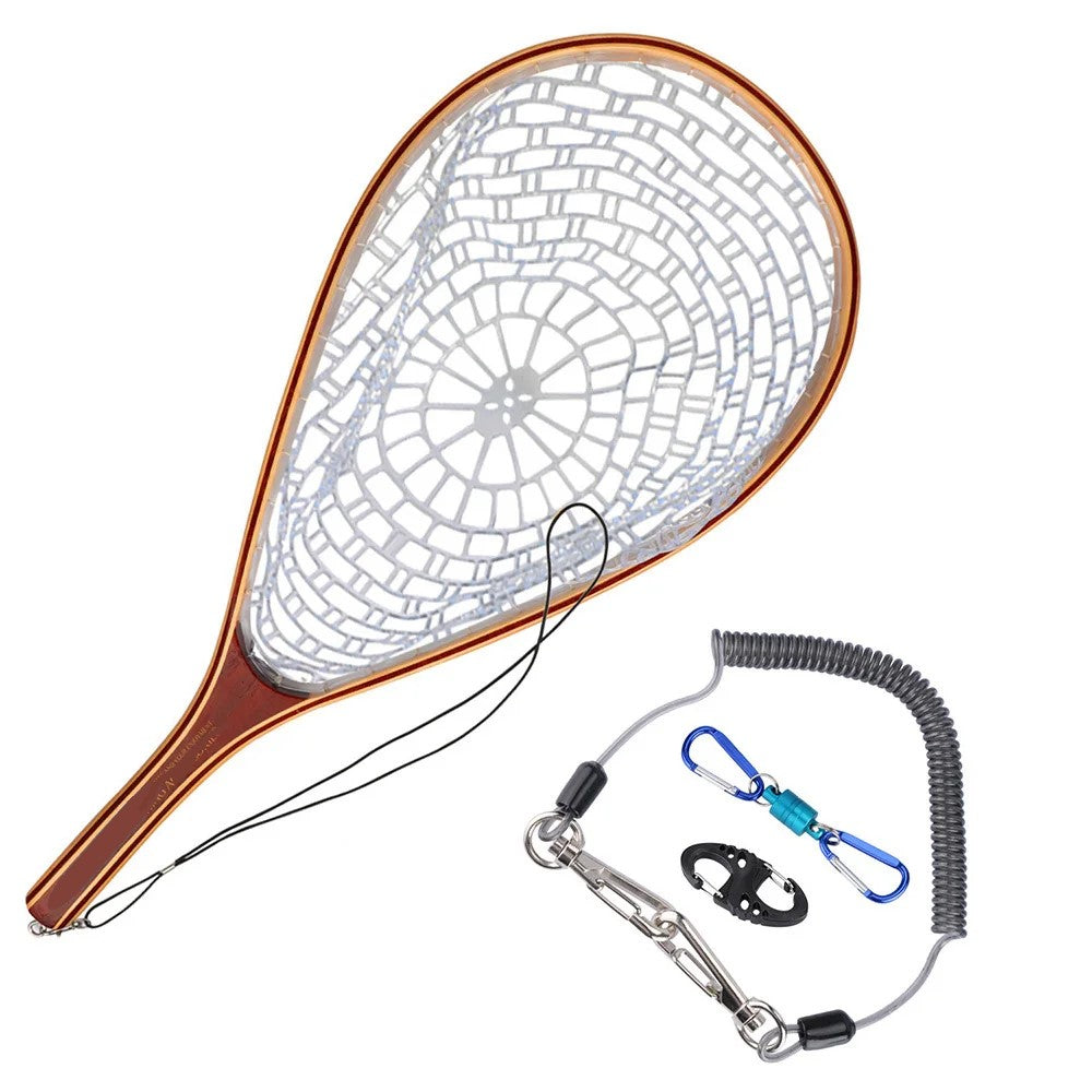Fly Fishing Net with Lanyard Rope Magnetic Buckle