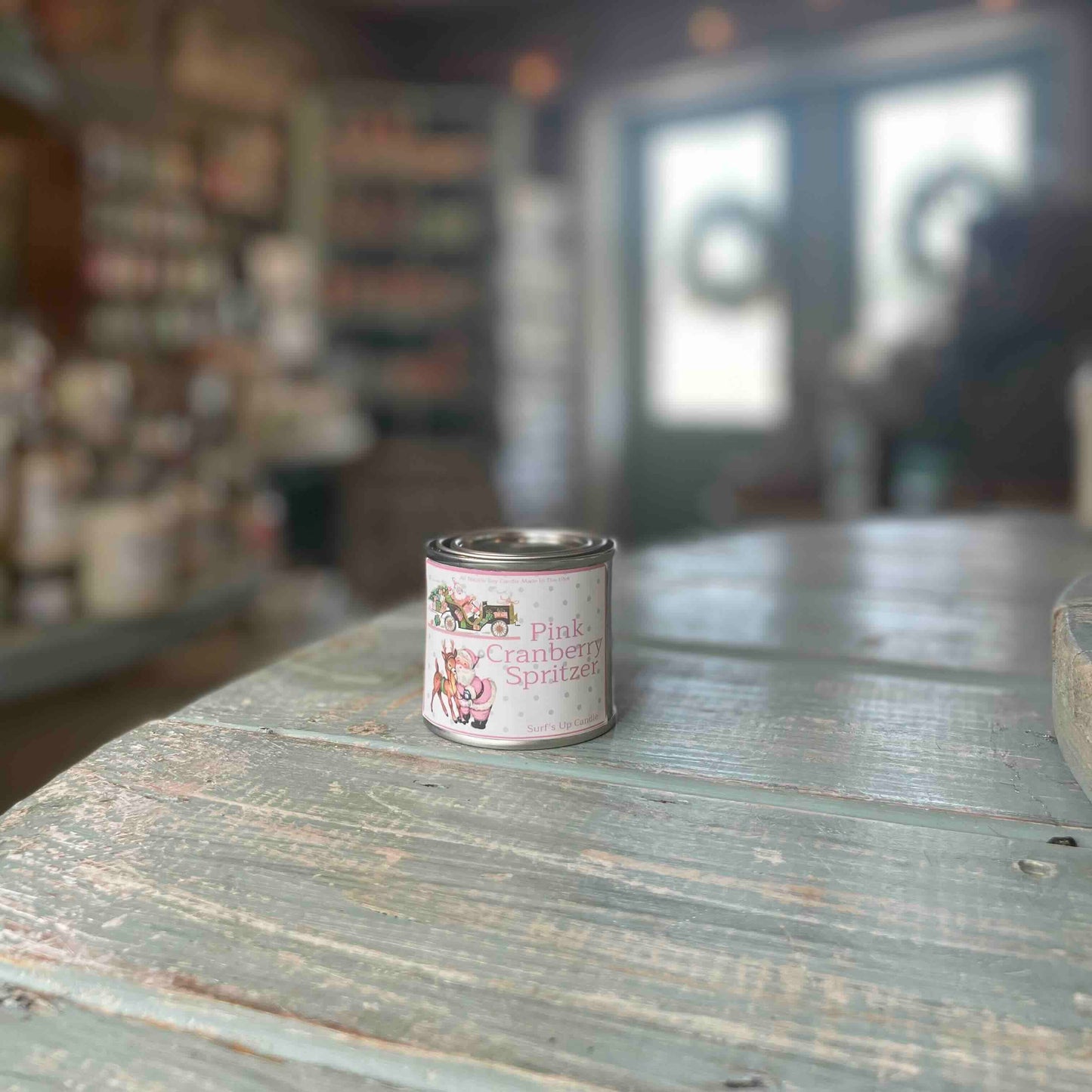 Pink Cranberry Spritzer Paint Can Candle - Vintage Collection