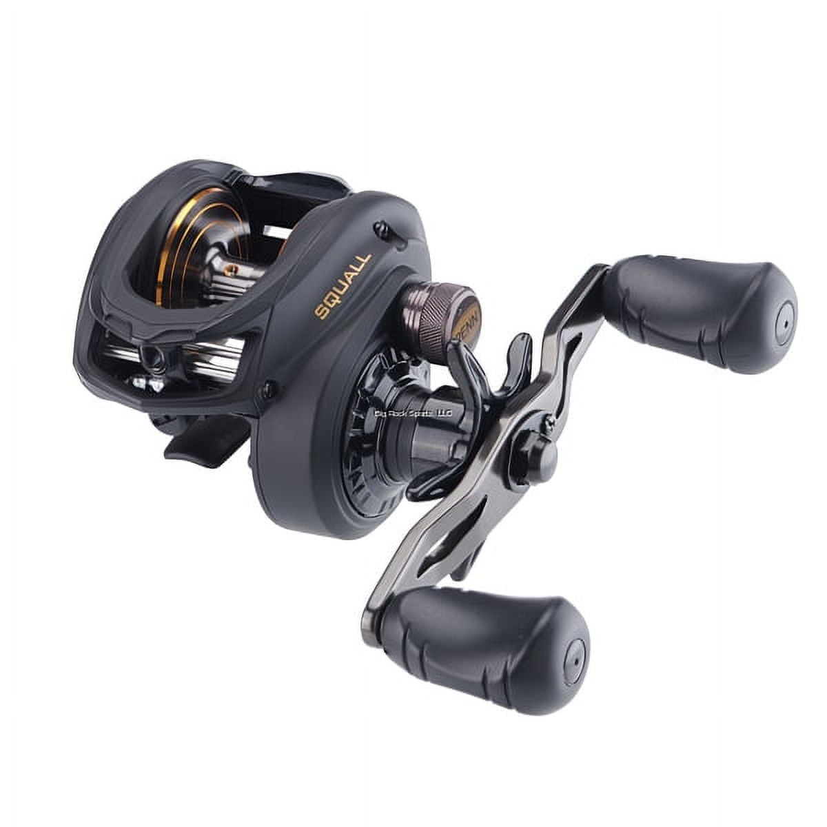 PENN Squall Low Profile Low Profile Baitcast Reel, Size 200, Left-Hand
