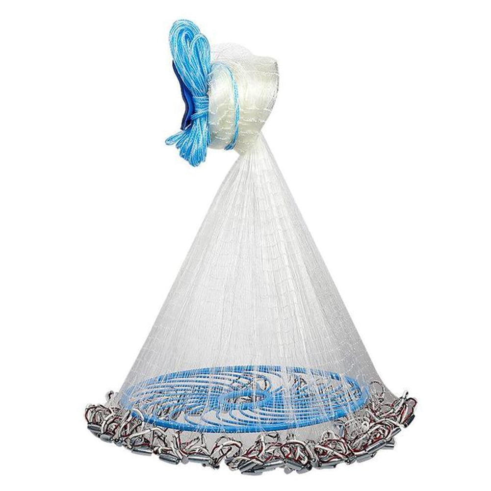 Portable Durable Fish Mesh Net Cast Net Fishing Tackle Accessory with Plate (Fishing Line 360)JIXINGYUAN