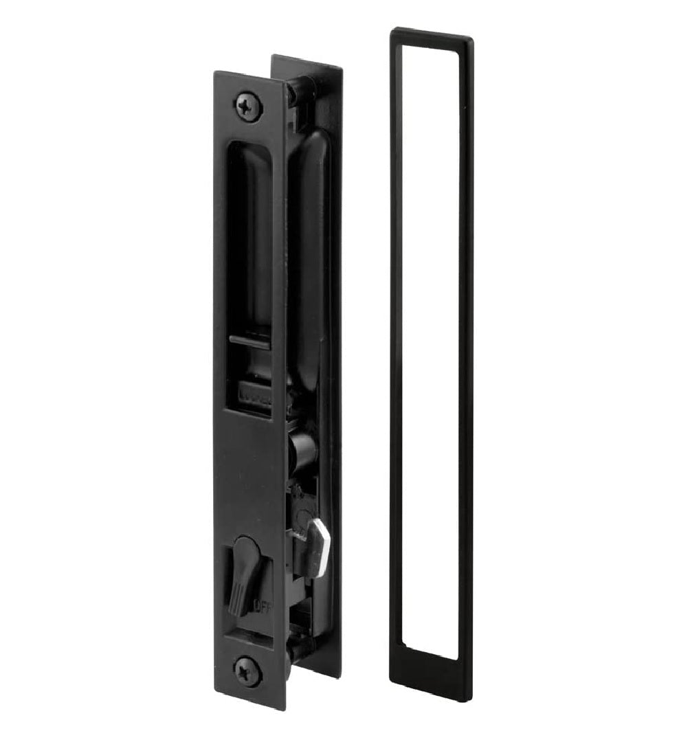 Prime-Line C 1101 Flush Sliding Patio Door Handle, Black