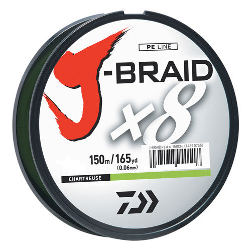 J-Braid 20lb Chartreuse 150m - GhillieSuitShop