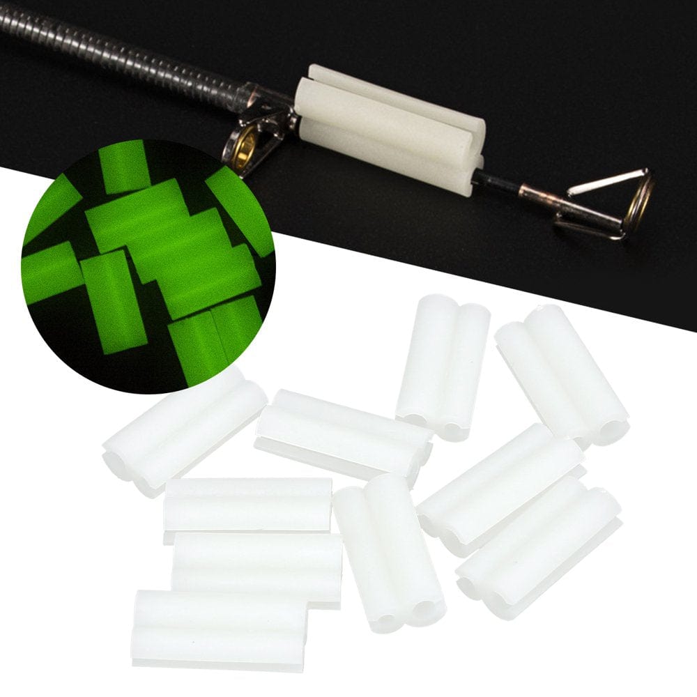 EBTOOLS Luminous Clip,10Pcs ABS Night Fishing Rod Clips Holder Portable Luminous Clip Fishing Accessories,Fishing Accessories