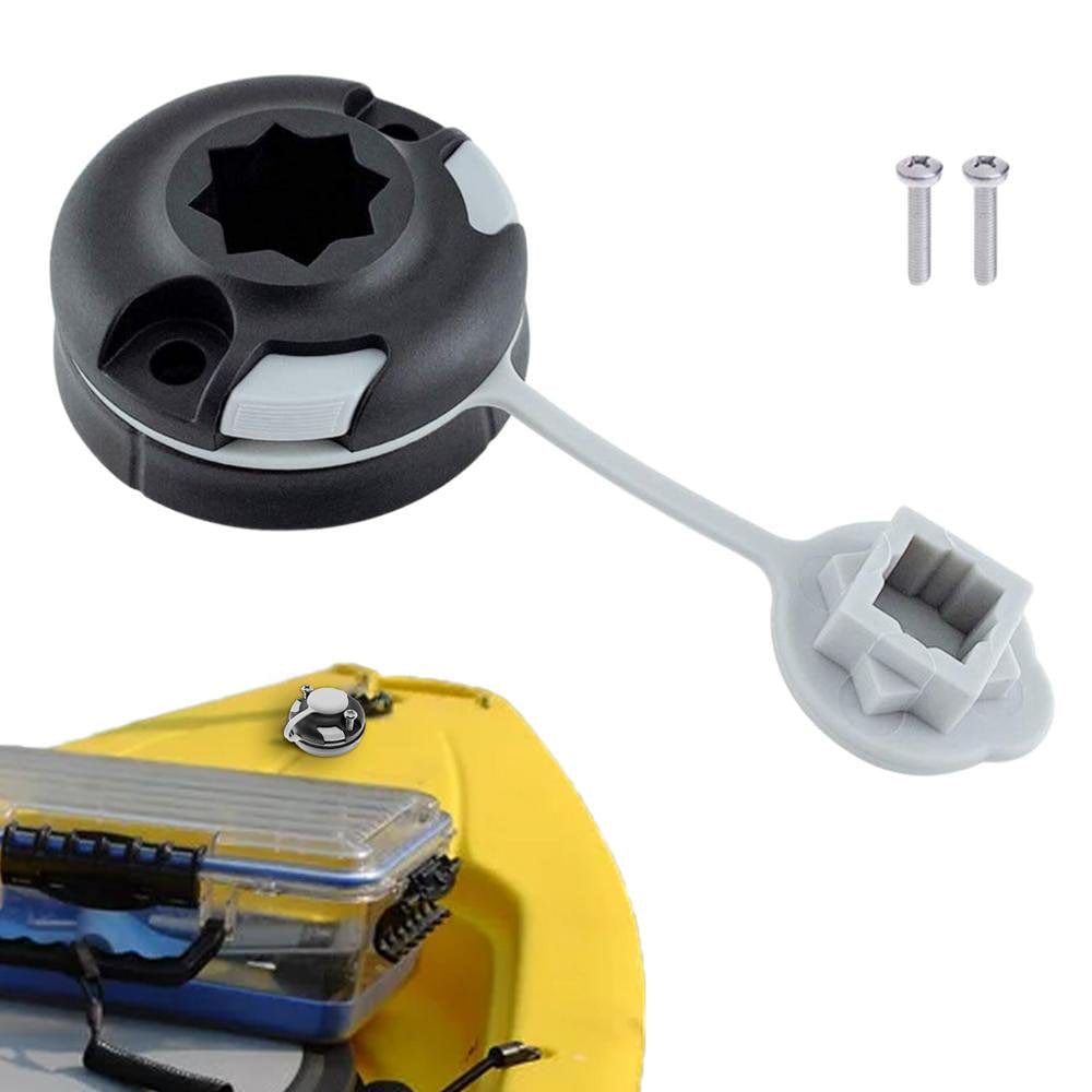 Gecorid Canoe Kayak Star Mount Base Rod Holder with 2 Screws Multifunctional Holder Base for Kayak Canoe Fishing Rod Accessories Easy Installation Brilliant