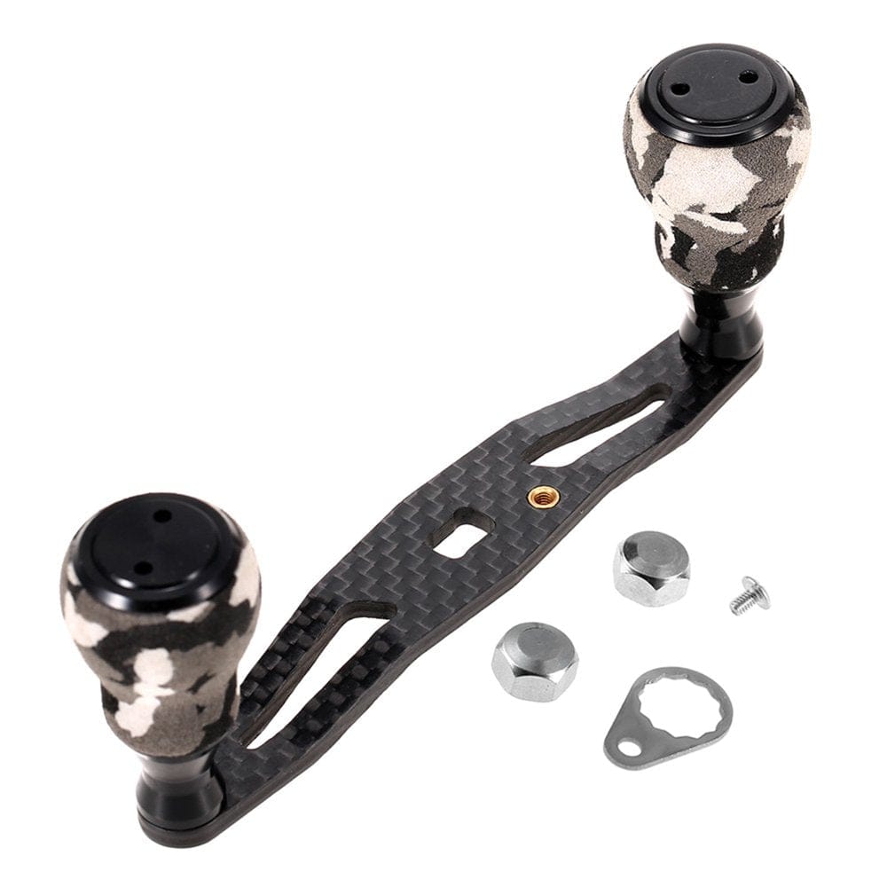 Lixada DIY Carbon Fiber Baitcasting Fishing Reel Handle Trolling Reel Rocker Left Right Fishing Reel Crank Accessory