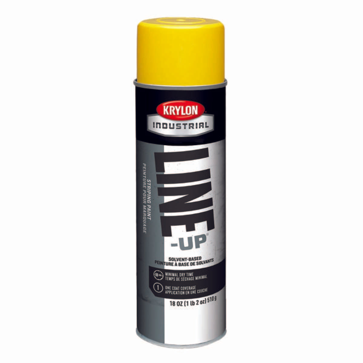 Krylon Industrial K08301007 Line -Up Solvent -Based Pavement Striping Paint - Highway Yellow