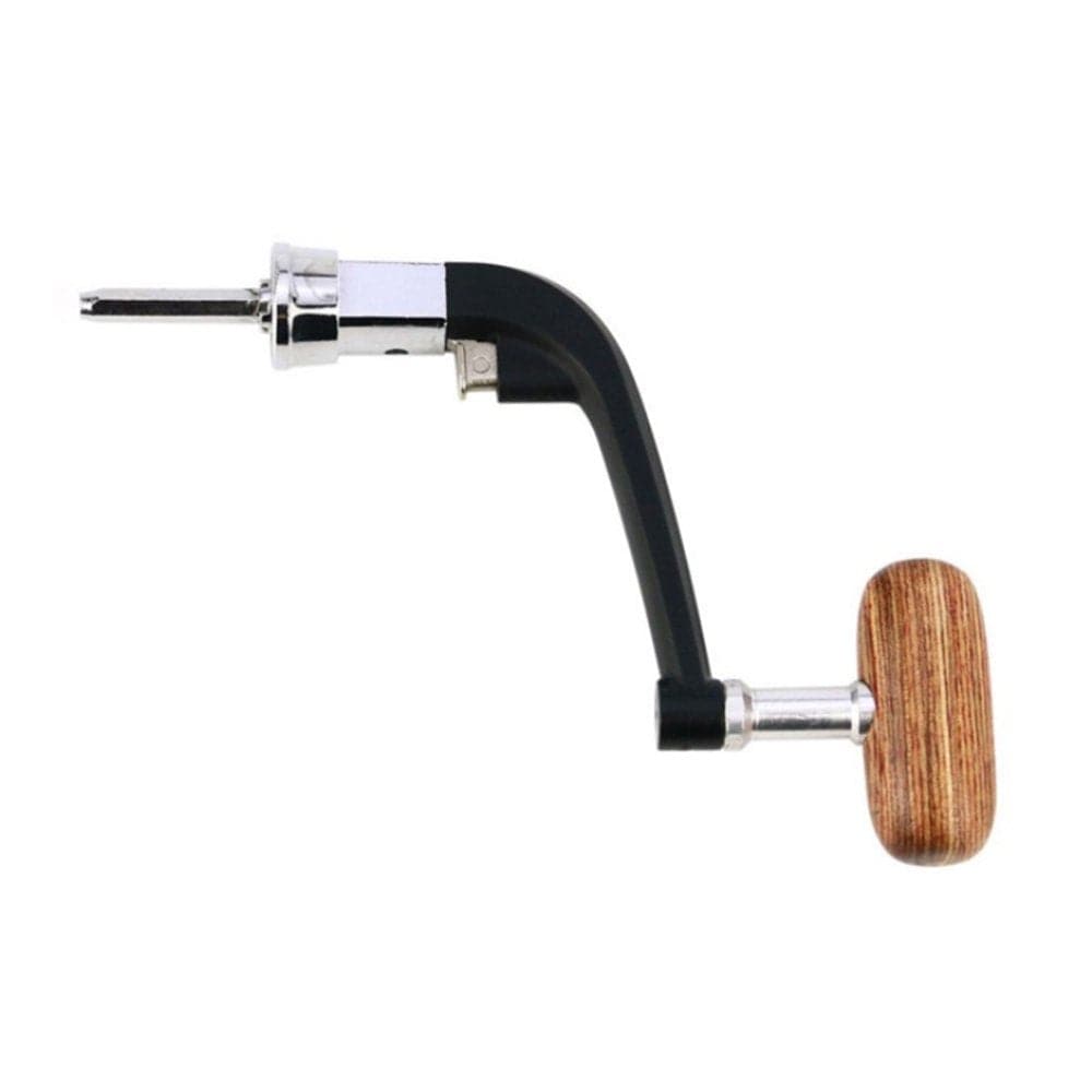 Metal Spinning Fishing Reel Wooden Handle Reel Handle Fishing Rotatable Knob Fishing Tackle Accessories