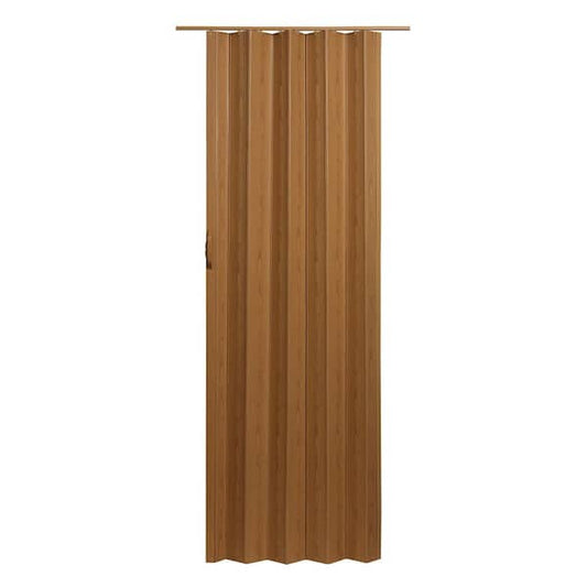 Vinyl Accordion Door with Hardware Via 36 in. x 80 in. Fruitwood