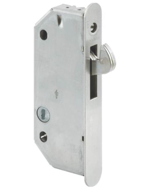 Prime Line E 2171 Sliding Door Mortise Lock, Plated Steel