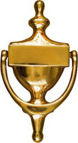 National Hardware® N197-939 Door Knocker, 7", Solid Brass