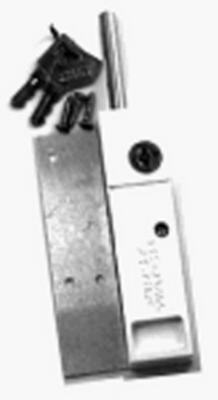 First Watch Security 5141 Keyed Patio Door Lock with Rotating Bolt, White