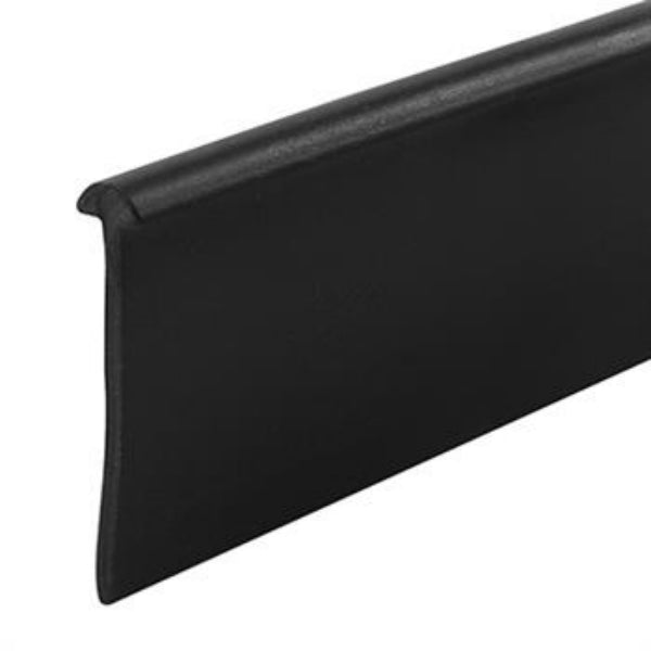 Slide-Co 194356 Vinyl Shower Door Bottom Seal, Half Round, Black, 36"