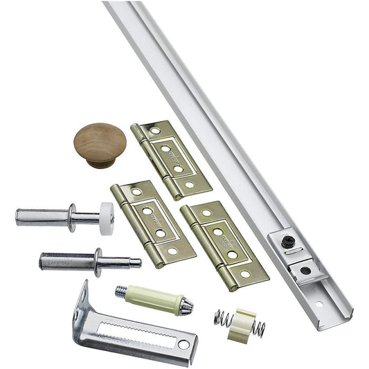 National Hardware N343-715 Folding Door Hardware Set, White, 36"