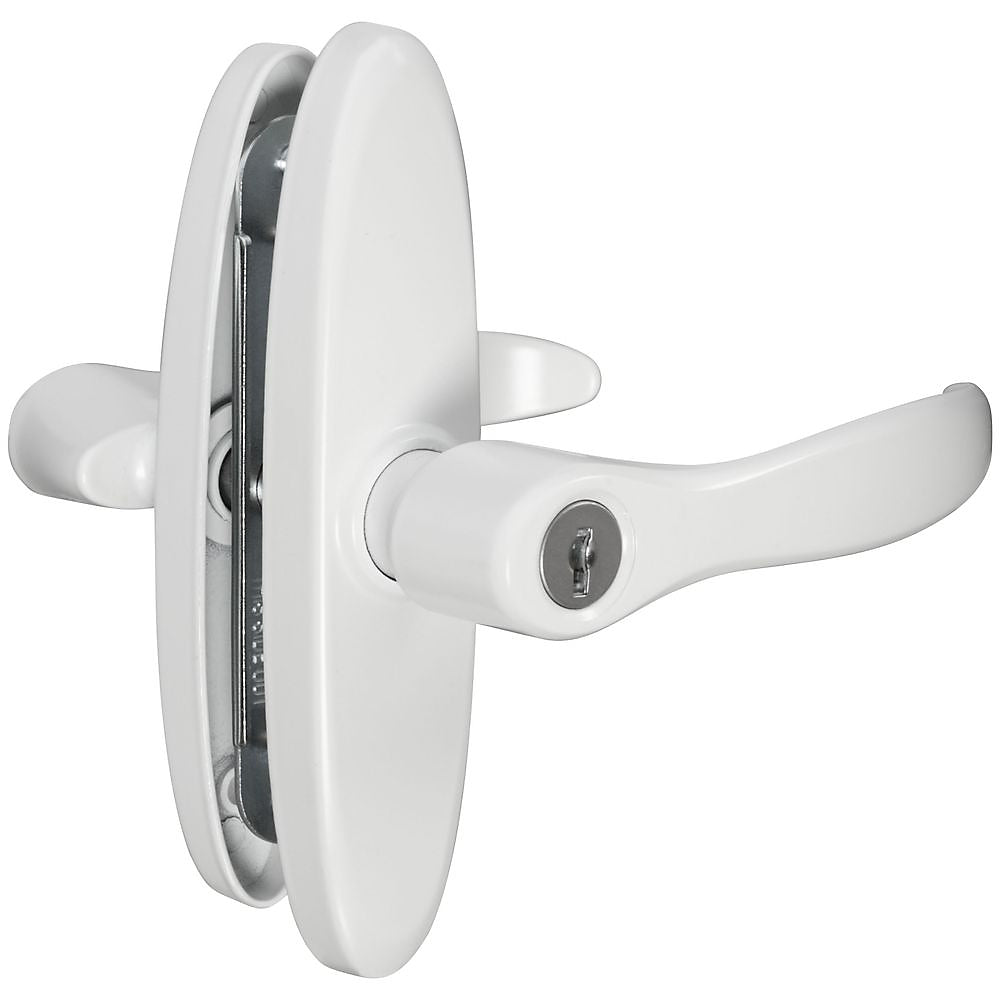 National Hardware® N349-399 Decorative Storm Door Lever, White, Die Cast Zinc