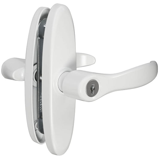 National Hardware® N349-399 Decorative Storm Door Lever, White, Die Cast Zinc