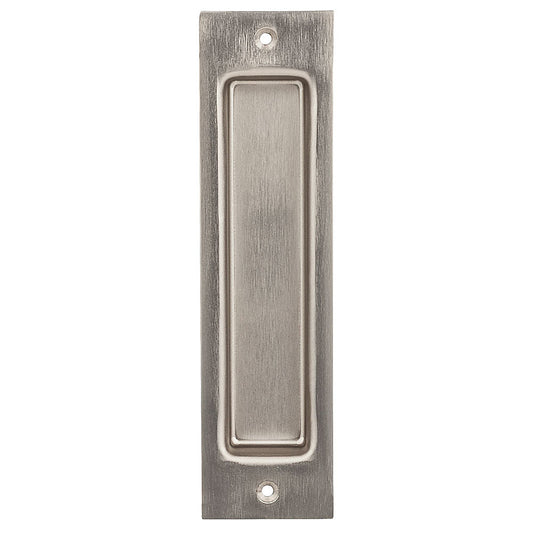 National Hardware® N187-024 Satin Nickel Flush Pull with Fasteners, Steel, 8"