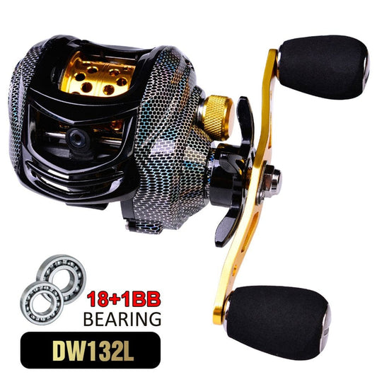 18+1 BB Bearing Fishing Baitcast Reel High Speed 7.2:1 Fishing Reel Bait Cast Wheel Left/Right Hand Fishing Accessory