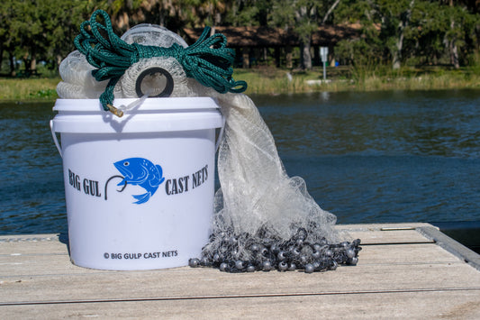 BIG GULP 12-FT 1/4' Cast Net Bait Fishing