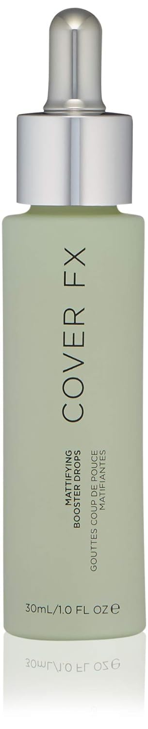 COVER FX Mattifying Booster Drops, Lightweight Shine Control Serum with Smooth Velvety Matte Finish, Pore Minimizer for Face, Absorbs Excess Oil, Suitable for All Skin Types