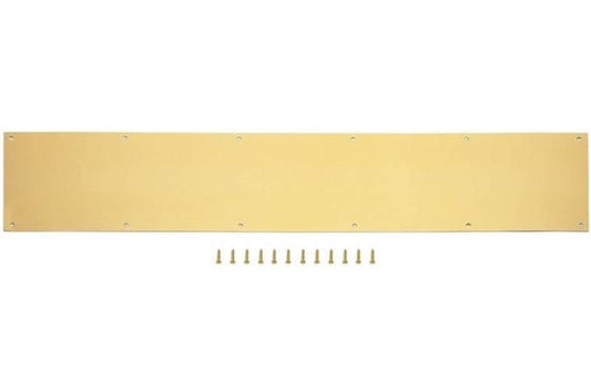 Prosource 32293BBD-PS Kick Plate, 8" x 34", Bright Brass