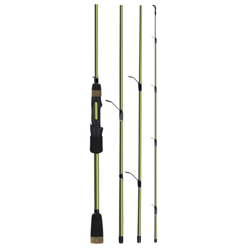 4 section fishing rod road sub rod short section carbon portable plug fishing rod - Blue Force Sports