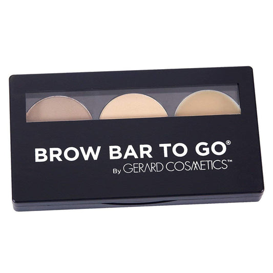 Brow Bar To Go by Gerard Cosmetics (Blonde to Brunette) | Brow Trio Kit with Brow Powder, Brow Wax, and Angled Brush | Eyebrow Powder Light Brown | Cruelty Free & Made in the USA