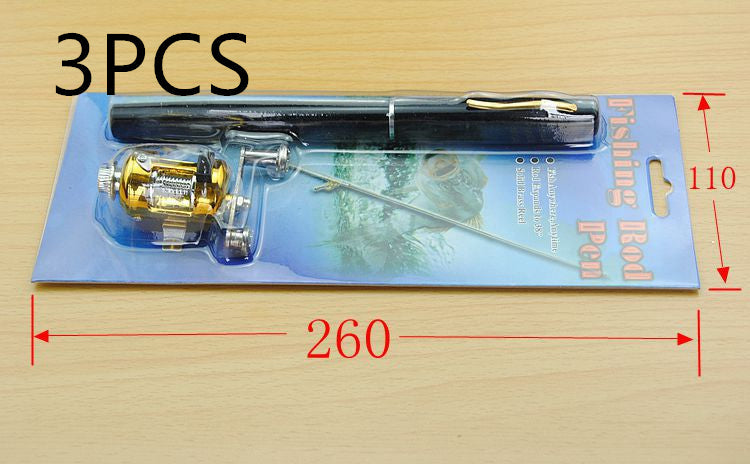 Telescopic drum pen rod fishing gear set - Blue Force Sports