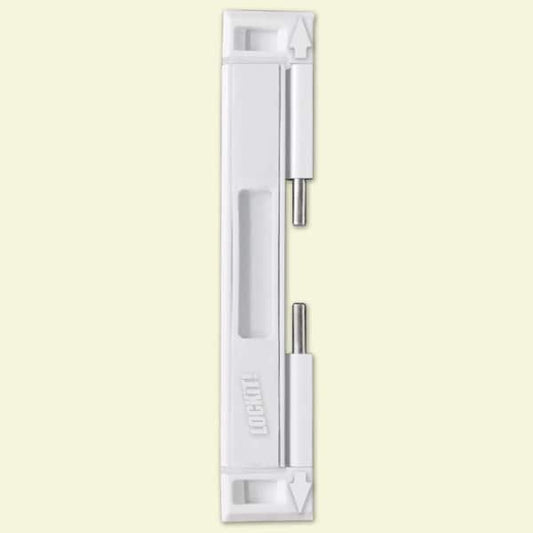 Sliding Door Lock Interior White Double Bolt Easy Installation