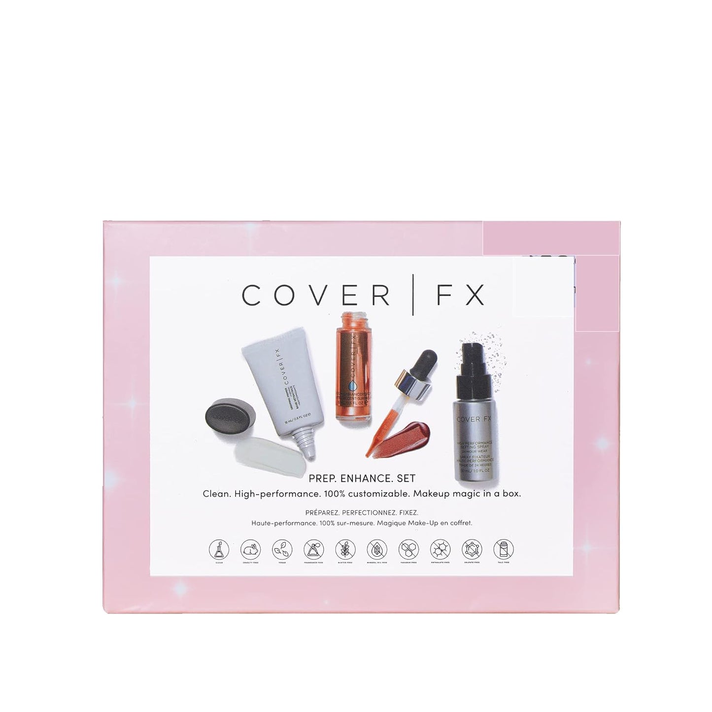 Cover FX Glow Into Overtime Best Seller's Kit | Prep Enhance Set | 1 Count