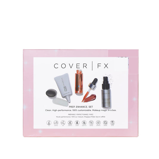 Cover FX Glow Into Overtime Best Seller's Kit | Prep Enhance Set | 1 Count