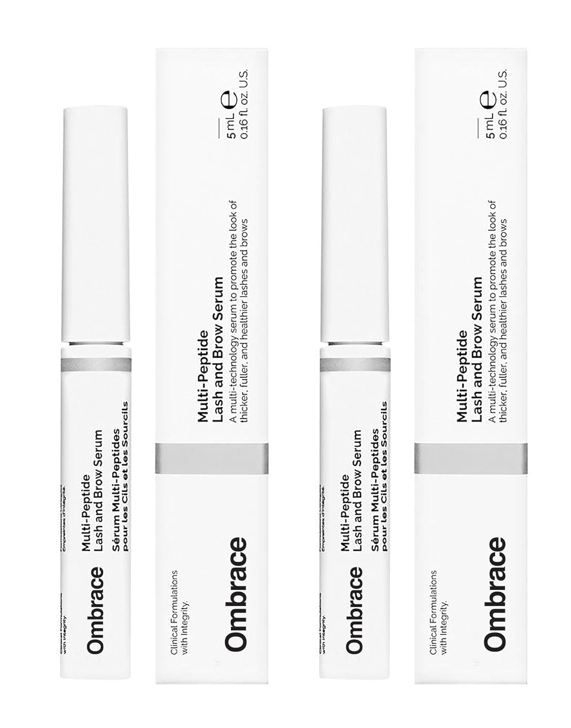 2 Pack Ordinary Lash and Brow Growth Serum Multi-peptide By Ombrace