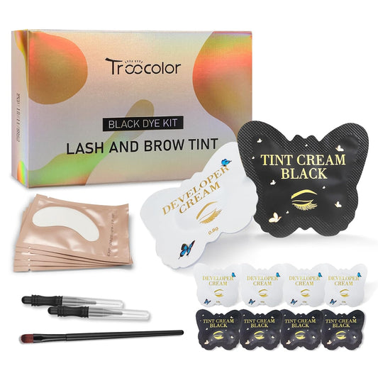 Lash Color, Eyelash Color Kit Instant Voluminous Coloring for Newbie & Pro Kit Achieve Salon Grade Black Lash Color Safely & Effectively