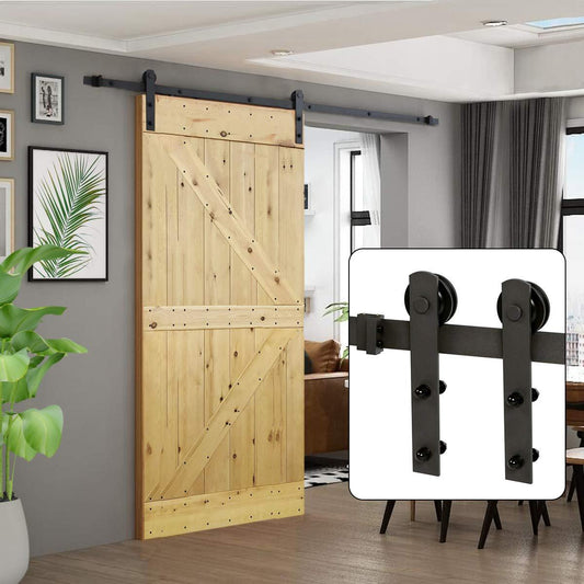 6ft Sliding Barn Door Hardware Kit Single Door Track Kit, I Shape