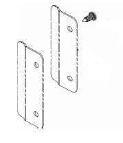 Bradley HDWT-S0422 Toilet Partition No-Site Strips, Latch-Side, Stainless Steel