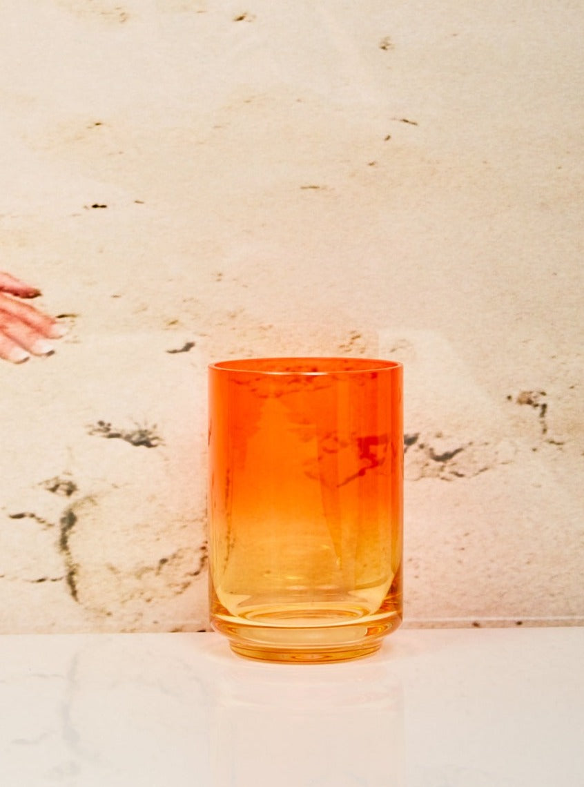 A single Bali gradient glass of orange to yellow gradient.