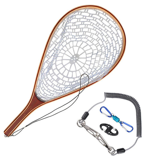 Fly Fishing Net with Lanyard Rope Magnetic Buckle
