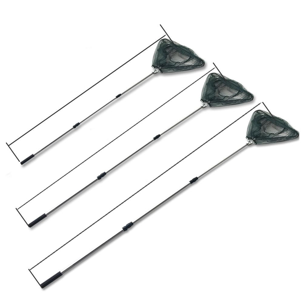 Photo of Retractable Fly Fishing Net fully extended in all 3 sizes