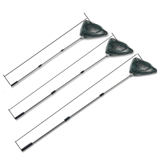 Photo of Retractable Fly Fishing Net fully extended in all 3 sizes